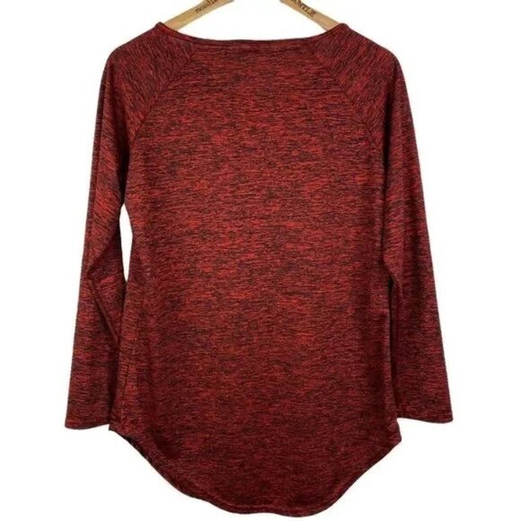 MYOBE WOMEN'S BLACK/RED LONG SLEEVE TUNIC TOP SIZE MEDIUM-EUC - Picture 6 of 8